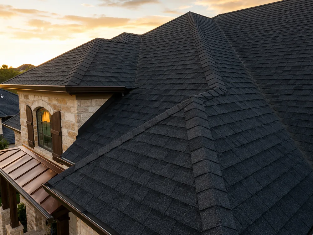 Completed roof replacement — architectural shingle roofline